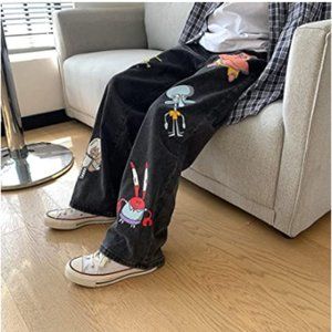 Wacky SpongeBob SquarePants -Inspired Jeans S/M 🩷